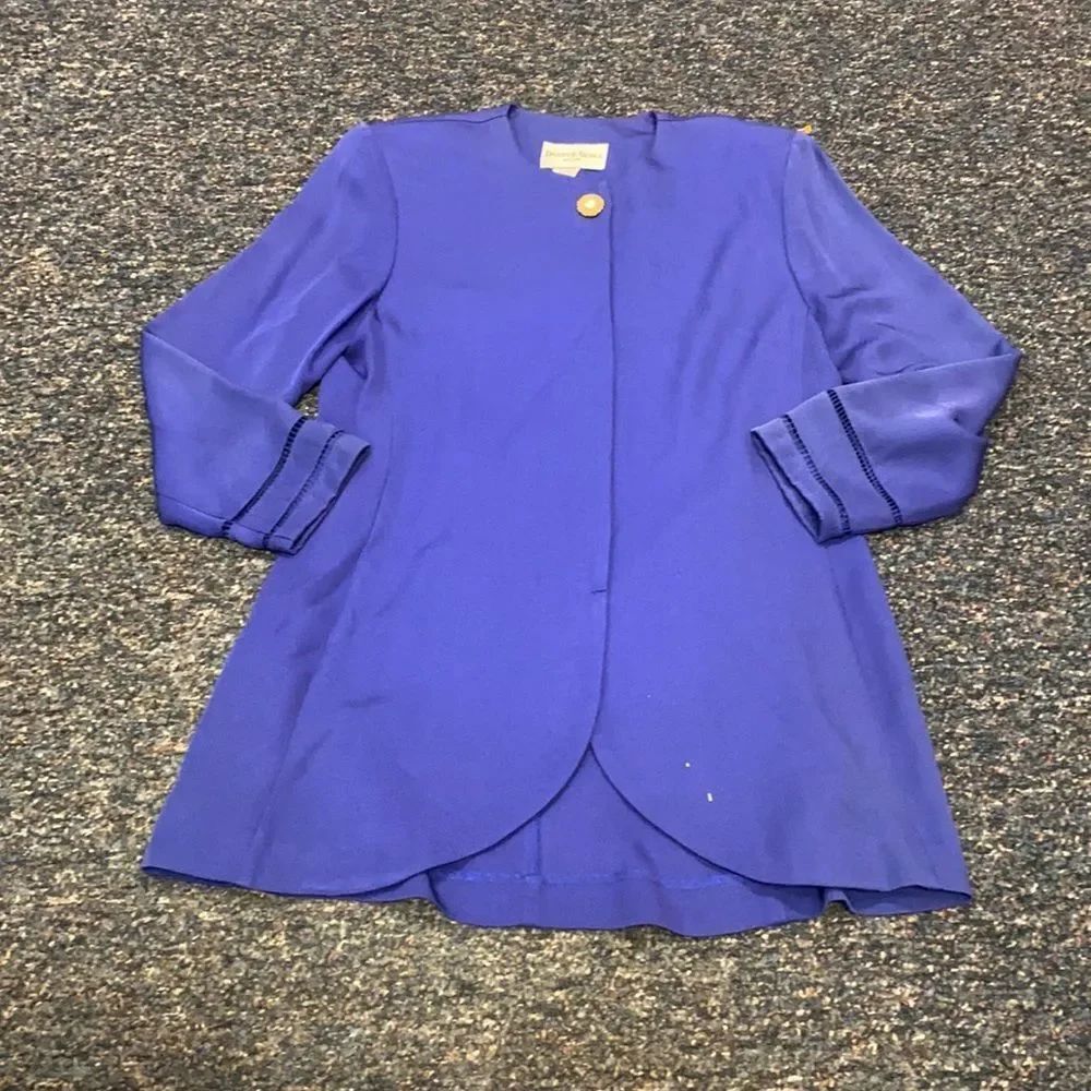 Danny & Nicole Purple 2 piece vintage skirt suit 8
